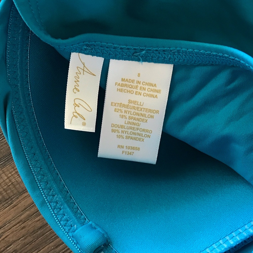 Teal Women One Piece Swimsuit - Picture 6 of 6